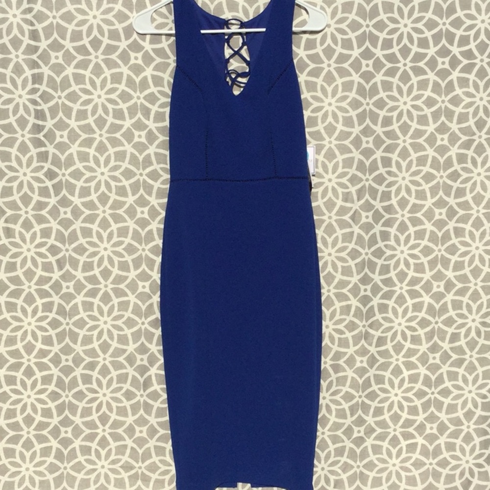 Cobalt Blue below the knee dress, NWT